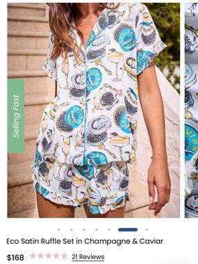 PRINTFRESH Pajama Set - Champagne & Caviar